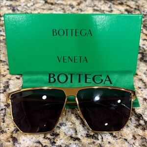 Bottega Veneta Black and Gold Sunglasses